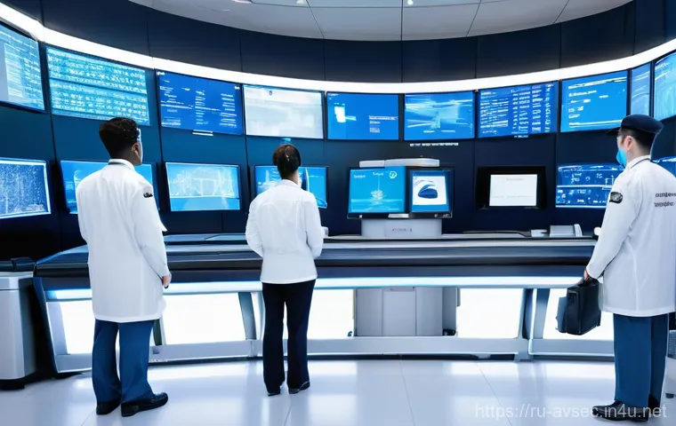 항공보안관리사 관련 뉴스 및 트렌드 - **Prompt: Advanced AI-Powered Airport Security Checkpoint**
"A sleek, futuristic airport securit...